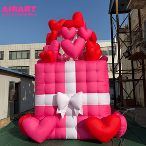 Boîte à fleurs en forme de cœur gonflable sur mesure pour événement d'anniversaire - Product Image 1