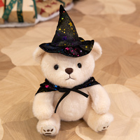 Ours Sorcier d'Halloween en Peluche Douce, Décoration de Fête, Cadeau, Vente en Gros Personnalisée