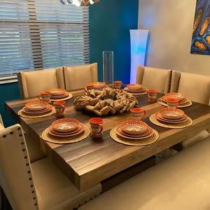 Sets de table ronds en rotin tressé écologiques pour cuisine, dessous de verre tressés pour salle à manger - Product Image 2