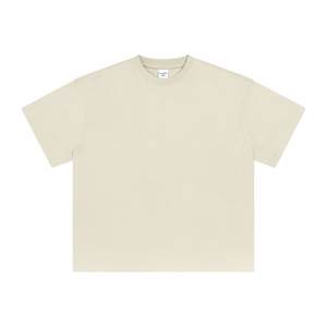 Camiseta de hombre 230GSM con logotipo personalizado, mezcla de algodón y poliéster, teñido liso, ropa informal ecológica de gran tamaño - Product Image 5