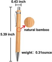 Stylo bille en bambou personnalisé avec logo, écologique, promotionnel, pas cher, en gros, avec carnet en bambou JOYE