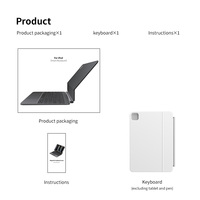 Étui avec clavier pour iPad Air 11 pouces (M3/M2, 2025/2024), iPad Pro 11 (4e/3e/2e/1re génération) et Air 5/4e génération Magic Keyboard