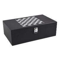 Coffret cadeau en bois et métal personnalisé et durable pour accessoires d'échecs, avec tire-bouchon et logo personnalisé pour entreprises