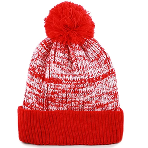 Nouveau design, <span class=keywords><strong>bonnet</strong></span> en tricot chaud d'hiver avec <span class=keywords><strong>pompon</strong></span> en fil AB coloré - Product Image 4
