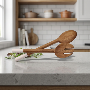 ชุด5ไม้เครื่องครัวสำหรับทำอาหาร Nonstick เครื่องครัว,5ชิ้นไม้พายไม้ชุดเครื่องมือห้องครัว - Product Image 3