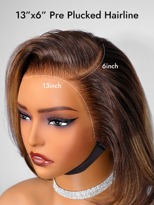 Mũ Nhỏ Kích Thước Tóc Con Người Cho Ren Phía Trước Glueless Ngắn <span class=keywords><strong>Bob</strong></span> Tóc Giả Nổi Bật Side Phần Lớp Thẳng <span class=keywords><strong>Bob</strong></span> Sẵn Sàng Đi Trong Suốt - Product Image 4