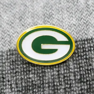 Green Bay Packers lencana Digital dicetak bros logam Pin Olahraga Perhiasan tema untuk kerah Pin pembuat nflteam Logo diskon besar - Product Image 1