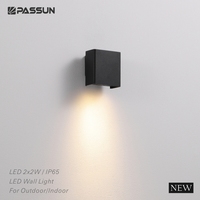 Lampe murale extérieure IP65 2x2W, étanche, à faisceau descendant, LED, pour jardin, véranda