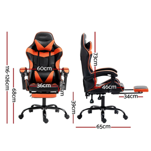 Chaise de jeu abordable très vendue, chaise PC personnalisée avec repose-pieds et accoudoirs articulés pour adolescents et joueurs - Product Image 2