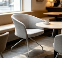 Fauteuil à base métallique, directement de l'usine, pour cantine, salle à manger, espace détente de bureau, ou café.