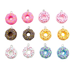 Colgante de donut de resina colorido para hacer pulseras, accesorio de joyería DIY, forma redonda, material de plástico epoxi - Product Image 5