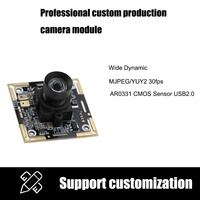 OEM 1/3'' 3MP AR0331 CMOS Görüntü Sensörü Güvenlik Kamera Modülü 1080P HDR Sabit Odaklı USB 2.0 Tak ve Çalıştır 38x38mm
