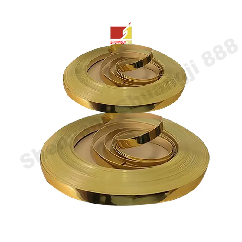 Metallic Brushed Golden/Aluminium Chrom PVC Kantenst reifen Klebeband Zierleiste Kunden spezifische exquisite Kantenst reifen