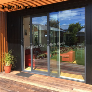 ประตูบานเลื่อน UPVC กระจกนิรภัยสองชั้น แข็งแรงทนทาน ประหยัดพลังงาน กันน้ำ เหมาะสำหรับบ้านสมัยใหม่ ระเบียง วิลล่า - Product Image 5