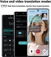 Lunettes Intelligentes IA, IA Chat Deepseek R1 et Gemini-2.5 avec 164 Traductions Prises en Charge, Lunettes Bluetooth pour Hommes et Femmes