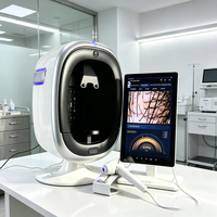 Analyseur de peau et de cuir chevelu professionnel avec scanner facial IA, détecteur HD de follicules pileux pour test d'hydratation