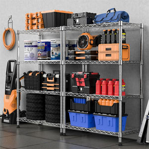 מחיר זול אבק מסחרי שחור וירוק אפוקסי מצופה מתכת מתלה יצרן מדפי חוט - Product Image 4