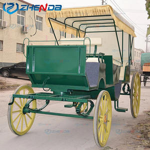 Calèche de Tourisme et de <span class=keywords><strong>Mariage</strong></span> Vert Foncé Style Champêtre, Fabriquée en Chine - Product Image 4