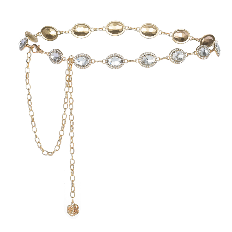 Пояс с блестящими стразами Женский, пояс с аппликацией из золотистого золота, цепочка на пояс, рождественский подарок, для вечеринки, свадьбы