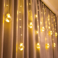 Guirlande lumineuse LED colorée en forme de boule, lumières décoratives romantiques, style nordique, pour chambre de fille, lumières clignotantes