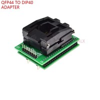 Adaptateur QFP44 LQFP44 TQFP44 vers DIP40 pour test et gravure de puces IC, compatible ATMEGA16A-AU ATMEGA32A-AU ATMEGA16, avec programmeur de socket AVR