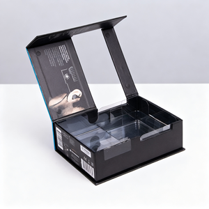 Caja de Papel Pequeña a Precio de Fábrica, Caja de Exhibición para Supermercado con Ventana y Colgador, Caja de Embalaje con Perforación para Colgar - Product Image 1