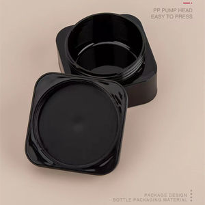 5 10g 20g 30g 50g kare şekli mat pembe siyah mavi beyaz krem kavanoz/plastik pp yüz maskesi kutusu/kozmetik için krem konteyner - Product Image 5