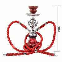 Chicha Arabe Portative en Verre Personnalisée à Vendre, Prix Bas, avec 2 Tuyaux