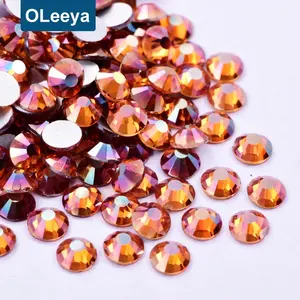 Manufacturing bling 2028 same cut ss3 to ss50 glass flat back nail strass crystal non hotfix rhinestones for wedding dress