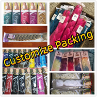 Luckroce – Lot de Cheveux Synthétiques Lisses et Raides en Gros, Couleur Noire Mélangée, pour Tresses et Crochets