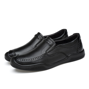 Zapatos de Negocios para Hombre de Piel de Vacuno de Primera Capa 2026, Zapatos de Cuero con Suela Suave, Zapatos Casuales Sin Cordones, Envío Directo - Product Image 3