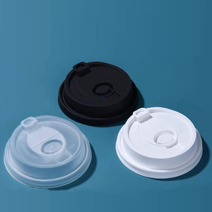 <span class=keywords><strong>Couvre</strong></span>-bouteilles de voyage réutilisables en plastique/papier PP de 90 mm pour boissons, couvercles plats jetables pour café et fruits, Chine - Product Image 1