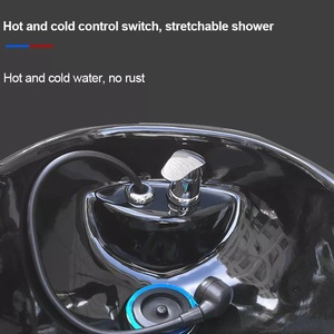 Fauteuil de lavage de cheveux semi-inclinable en métal pour salon de coiffure, transfrontalier - Product Image 4