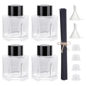 Wholesale 50ML Aromatherapy Fireless Dried Flowers Home Decor Essential Oil <b>Reed</b> <b>Diffuser</b> Air Freshener Glass BPA Free Set - Product Image 1