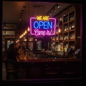 LED Neon <b>Sign</b> Open/Welcome Hanging Commercial Window Office Party Decoration Light Decorative Light Ambient Light 5V - Product Image 6