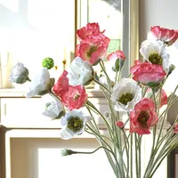 Papillon artificiel en soie floquée à 5 têtes, bouquet de mariée, arrangement floral de mariage, accessoires de table de fête