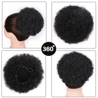BELEZA - Extensiones de Cabello Sintético Afro Rizado de 8 Pulgadas, Cola de Caballo Sintética, Moño de Cabello Sintético, Rizo Afro