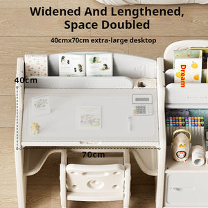 Bureau multifonctionnel 3 en 1 <span class=keywords><strong>pour</strong></span> enfants Bureau d'apprentissage réglable en hauteur <span class=keywords><strong>pour</strong></span> enfants avec ensemble de chaises - Product Image 4