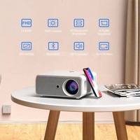 Nuevo Proyector Actualizado Android 9.0 X1 Pro Full HD 1080P 750ANSI Lúmenes WiFi 5G LCD LED con Enfoque Automático y Corrección Trapezoidal para Cine en Casa