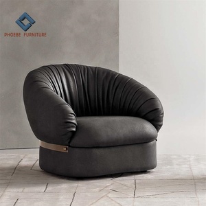 Nuevo Sofá Semicircular de Alta Gama con Tapicería Plegable y Banda Metálica Trasera, Muebles de Villa - Product Image 6