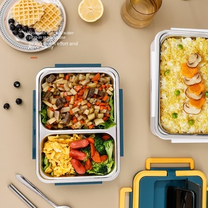 Boîte à lunch de chauffage électrique en acier inoxydable 304 pour les employés de bureau Capacité 1.1-1.2L - Product Image 2