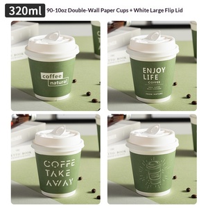 Vasos de Papel <span class=keywords><strong>para</strong></span> Café, Té y Bebidas Calientes, Personalizables al por Mayor, Serie Lucky, con Tapas Antiderrames, Desechables - Product Image 6
