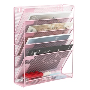 Treo Tường Gắn kết tập tin tổ chức 6-tier mail bàn giấy tổ chức kiểu dáng đẹp màu đen kim loại tập tin thư mục chủ cho phòng ngủ tủ - Product Image 2