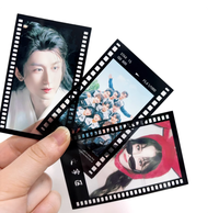 Carte postale personnalisée Kpop avec fragment de billet, photo effet lumière et ombre, carte commémorative transparente, souvenir DIY pour fans