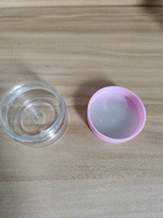 Pot rond transparent en PET pour crème de soin avec couvercle rose, mini-récipient cosmétique vide rechargeable pour échantillons de masques et lotions