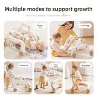 Portique d'éveil multifonctionnel 6-en-1 pour bébé, tapis souple antidérapant aux formes géométriques, ensemble de jouets suspendus, intégration sensorielle musicale et lumineuse