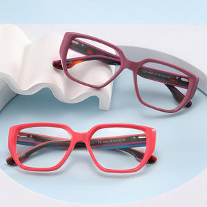 Montura de gafas cuadradas de acetato Conchen para mujer, diseño hexagonal de moda, lentes planas 1074 - Product Image 3