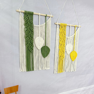 Arazzo da <span class=keywords><strong>appendere</strong></span> in foglia di macramè con nappe in stile nordico tessuto a mano decorazione estetica per la casa arte Boho per la decorazione della camera da letto - Product Image 4