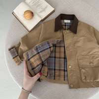 Stylefish – Coupe-vent décontracté en coton épais et respirant pour garçons, style Europe & Amérique, à carreaux, pour l'automne