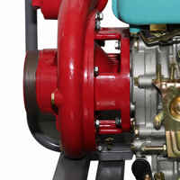 Pompe à eau portable agricole OEM VISION DHP80 3 pouces en fonte, centrifuge, diesel, haute pression, haut débit, pour l'irrigation